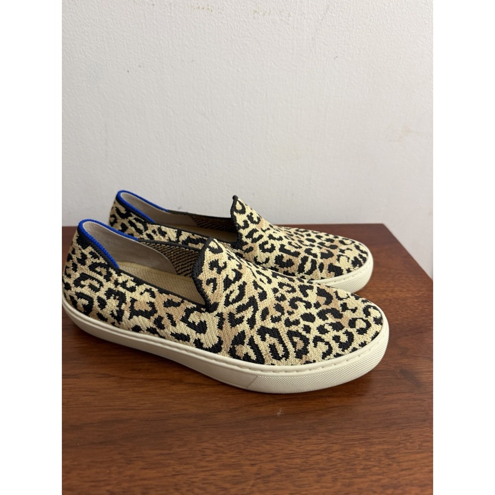 ROTHY'S Women's Leopard Print Slip On Sneakers Camo Cat Retired Size 7